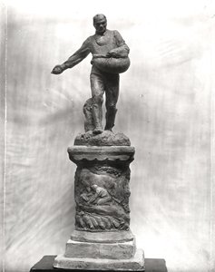 Sågaren, maquette för ett monument tillägnat arbetarna på fälten, 1889-1900 (terrakotta)